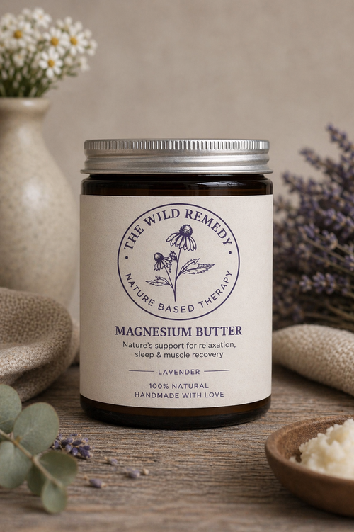 Handcrafted Magnesium Butter by The Wild Remedy in eco-friendly packaging
